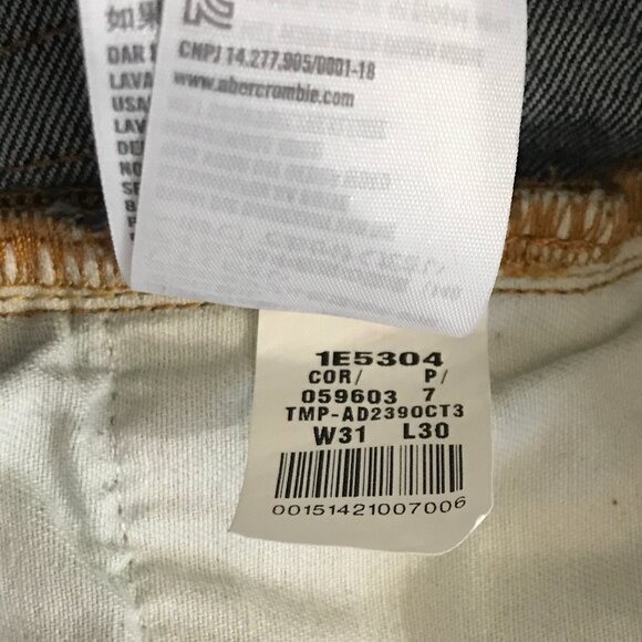 Abercrombie & Fitch Men’s Jeans – Size 31x30 – Dark Wash – Button Fly, Y2K - Picture 7 of 7